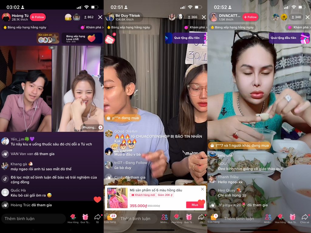 Gắn sản phẩm vào livestream (nếu có)