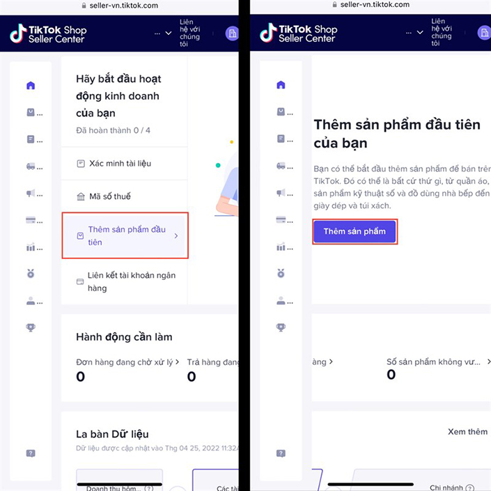 Thêm sản phẩm vào TikTok Shop