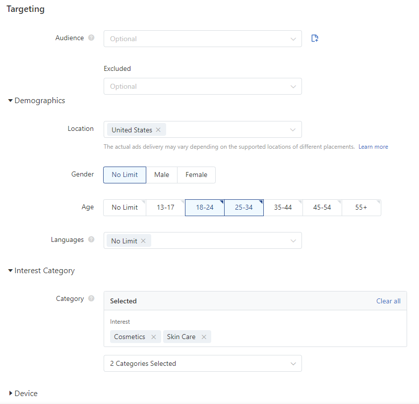 4. Audience Targeting Method