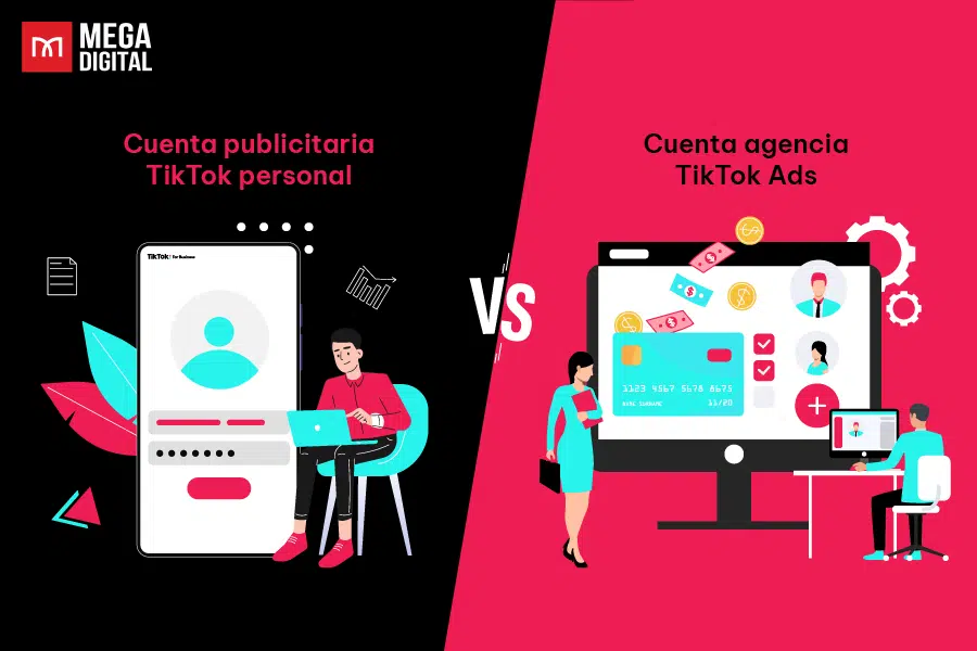 Cuenta publicitaria TikTok personal vs. Cuenta Agencia