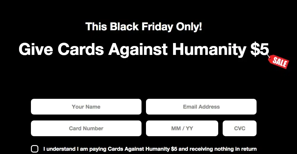 Best Black Friday Marketing Campaigns From Real Brands - Cards Against Humanity